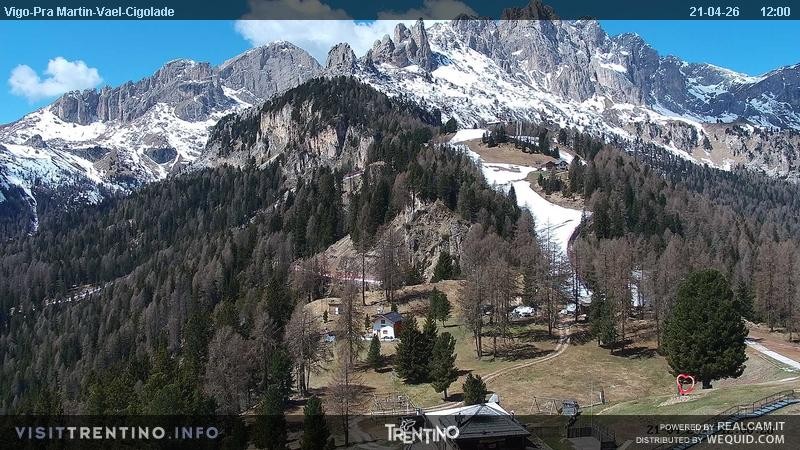 Archiv Foto Webcam Bergstation des Sesselliftes Pian Pecei-Pra Martin