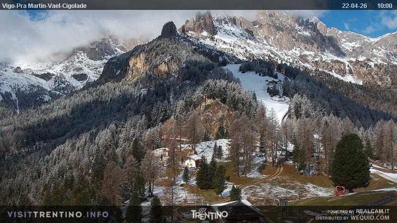 Archiv Foto Webcam Bergstation des Sesselliftes Pian Pecei-Pra Martin