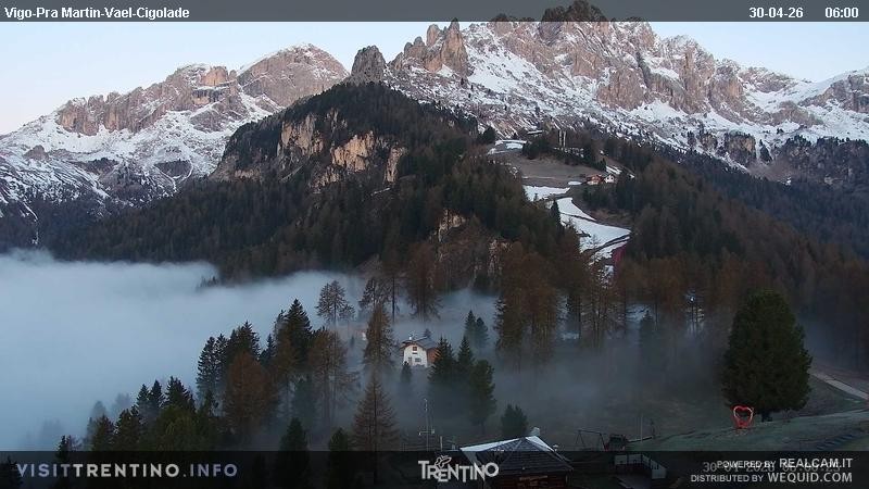 Archiv Foto Webcam Bergstation des Sesselliftes Pian Pecei-Pra Martin