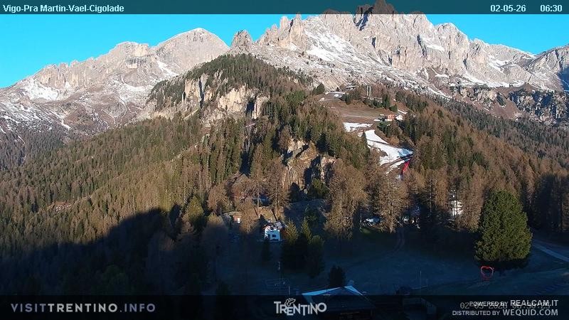 Archiv Foto Webcam Bergstation des Sesselliftes Pian Pecei-Pra Martin