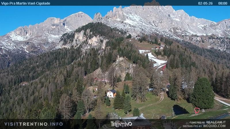 Archiv Foto Webcam Bergstation des Sesselliftes Pian Pecei-Pra Martin