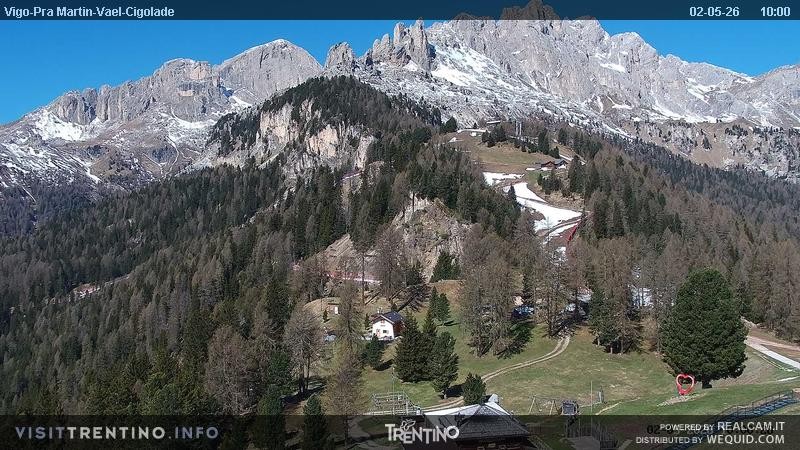 Archiv Foto Webcam Bergstation des Sesselliftes Pian Pecei-Pra Martin