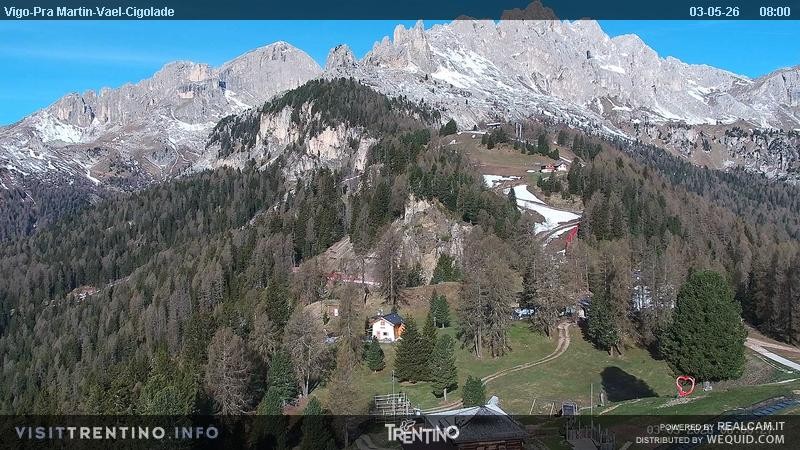 Archiv Foto Webcam Bergstation des Sesselliftes Pian Pecei-Pra Martin