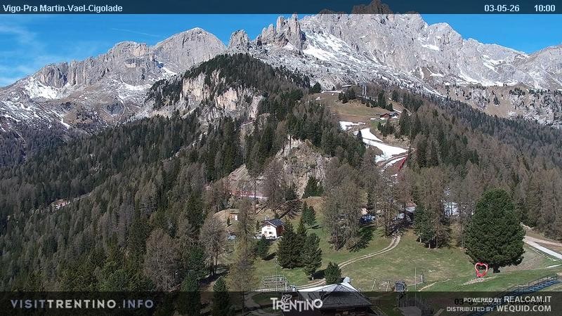 Archived image Webcam Top station of the Pian Pecei-Pra Martin chair lift