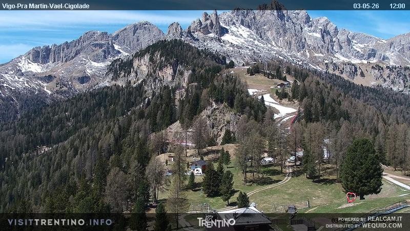 Archiv Foto Webcam Bergstation des Sesselliftes Pian Pecei-Pra Martin