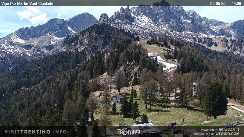 Archiv Foto Webcam Bergstation des Sesselliftes Pian Pecei-Pra Martin