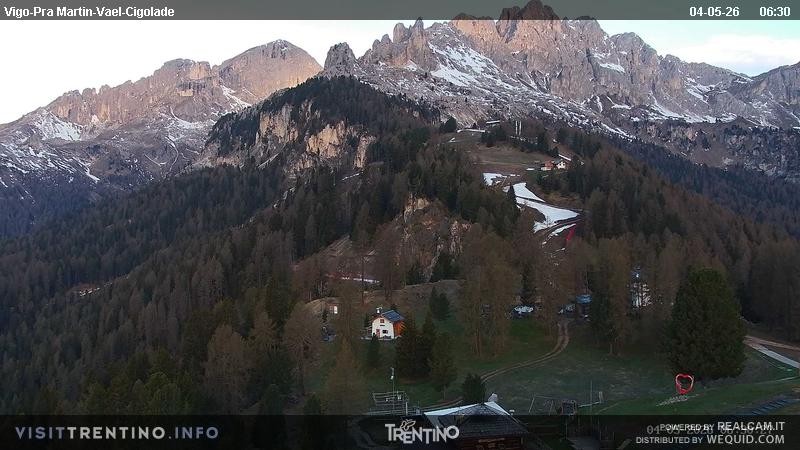 Archiv Foto Webcam Bergstation des Sesselliftes Pian Pecei-Pra Martin