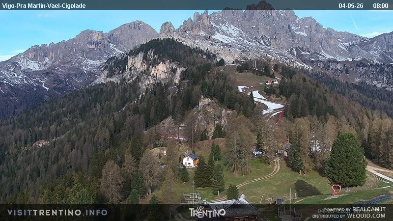 Archiv Foto Webcam Bergstation des Sesselliftes Pian Pecei-Pra Martin
