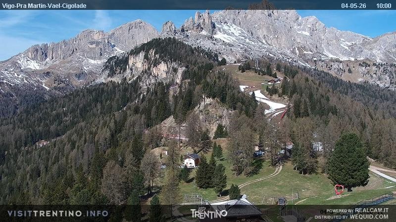 Archiv Foto Webcam Bergstation des Sesselliftes Pian Pecei-Pra Martin