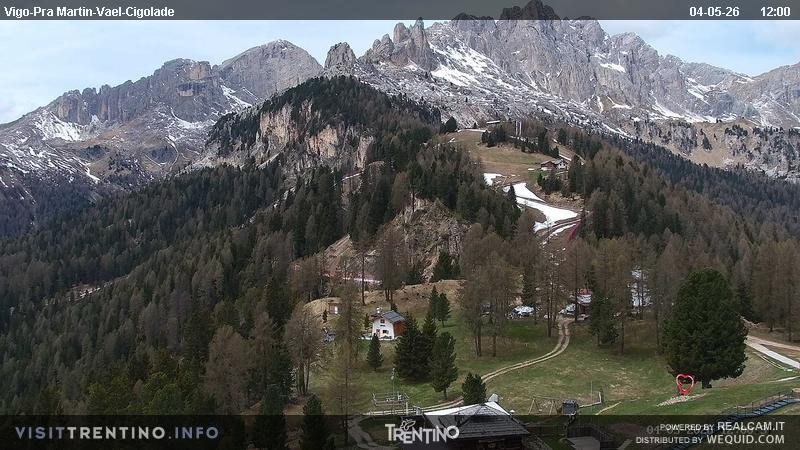 Archiv Foto Webcam Bergstation des Sesselliftes Pian Pecei-Pra Martin