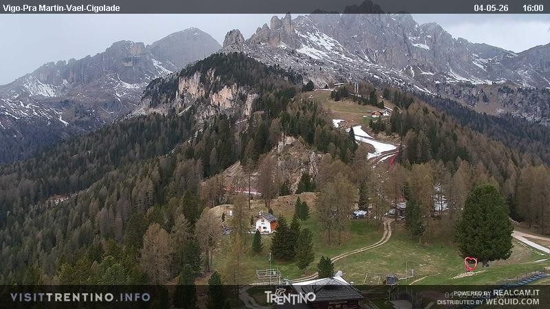 Archiv Foto Webcam Bergstation des Sesselliftes Pian Pecei-Pra Martin