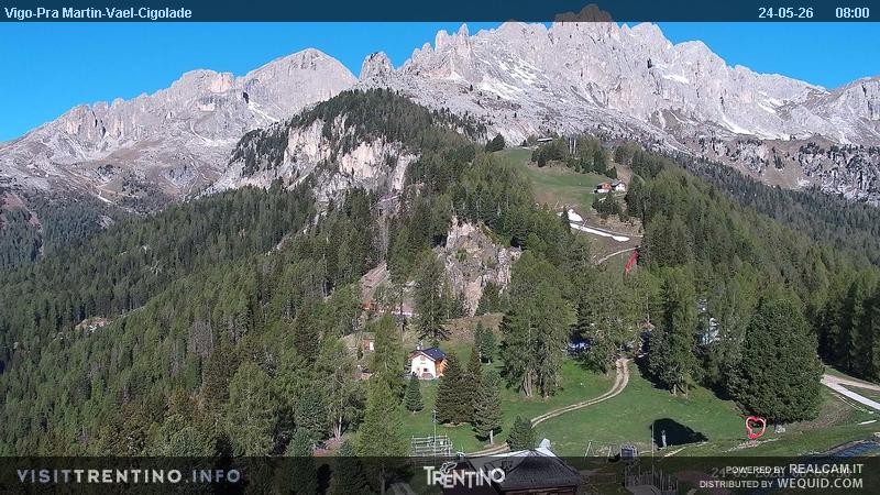 Archiv Foto Webcam Bergstation des Sesselliftes Pian Pecei-Pra Martin