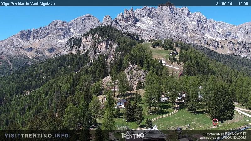 Archiv Foto Webcam Bergstation des Sesselliftes Pian Pecei-Pra Martin
