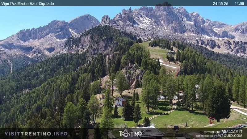 Archiv Foto Webcam Bergstation des Sesselliftes Pian Pecei-Pra Martin