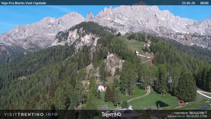 Archived image Webcam Top station of the Pian Pecei-Pra Martin chair lift