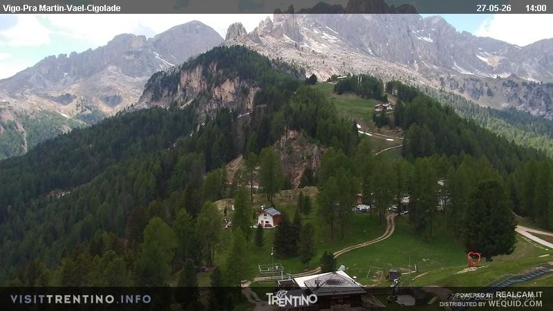 Archiv Foto Webcam Bergstation des Sesselliftes Pian Pecei-Pra Martin