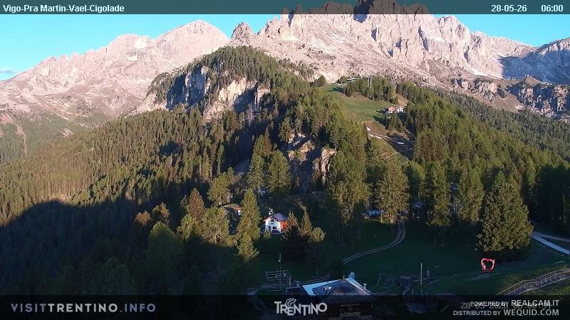 Archiv Foto Webcam Bergstation des Sesselliftes Pian Pecei-Pra Martin