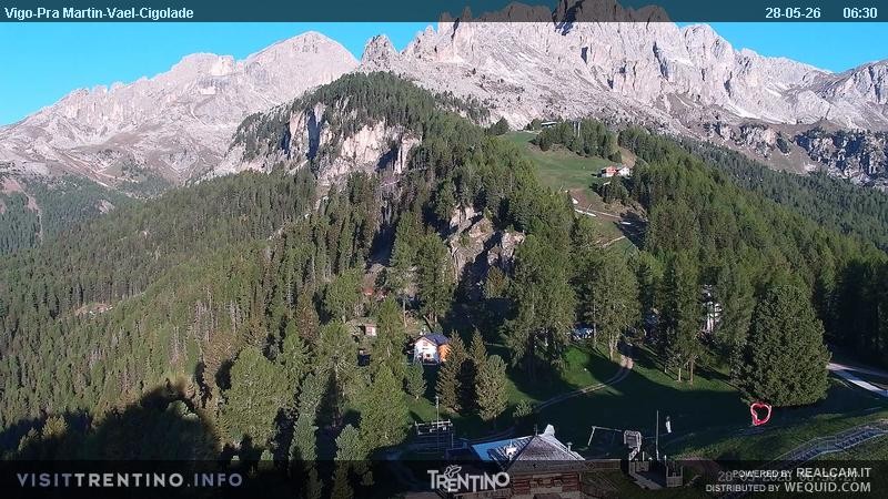 Archiv Foto Webcam Bergstation des Sesselliftes Pian Pecei-Pra Martin