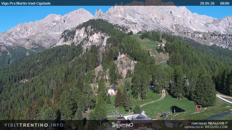 Archiv Foto Webcam Bergstation des Sesselliftes Pian Pecei-Pra Martin