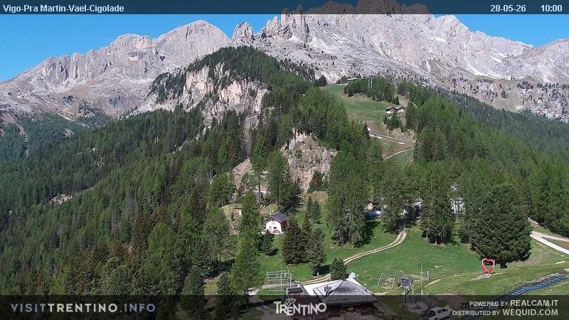 Archived image Webcam Top station of the Pian Pecei-Pra Martin chair lift
