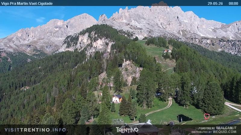 Archived image Webcam Top station of the Pian Pecei-Pra Martin chair lift