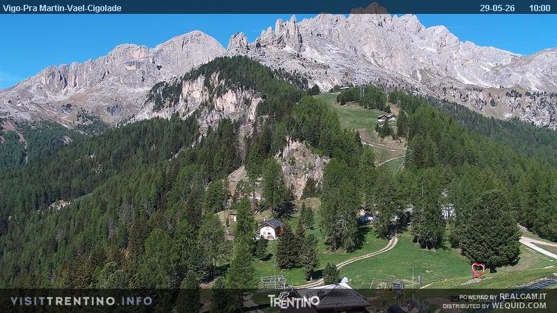 Archived image Webcam Top station of the Pian Pecei-Pra Martin chair lift