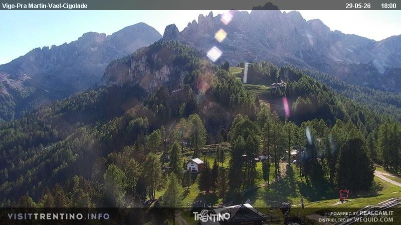 Archived image Webcam Top station of the Pian Pecei-Pra Martin chair lift