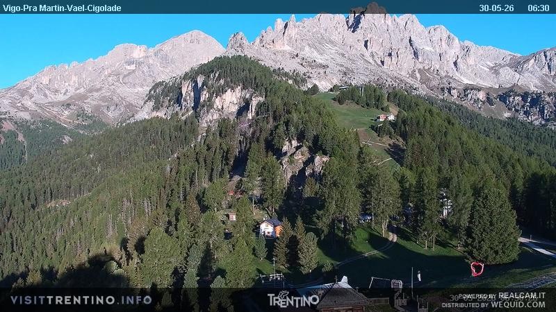 Archived image Webcam Top station of the Pian Pecei-Pra Martin chair lift