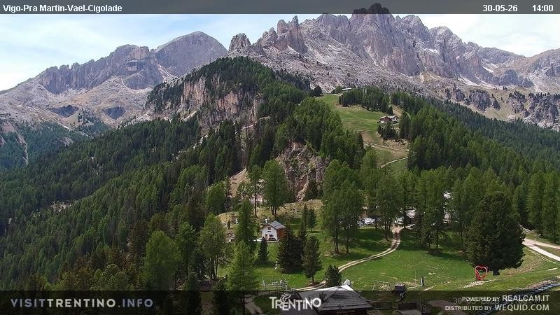Archived image Webcam Top station of the Pian Pecei-Pra Martin chair lift