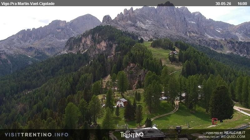 Archived image Webcam Top station of the Pian Pecei-Pra Martin chair lift
