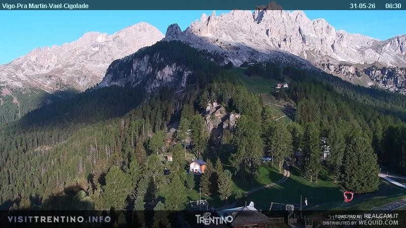 Archived image Webcam Top station of the Pian Pecei-Pra Martin chair lift
