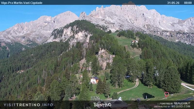 Archived image Webcam Top station of the Pian Pecei-Pra Martin chair lift