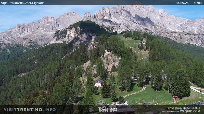 Archived image Webcam Top station of the Pian Pecei-Pra Martin chair lift