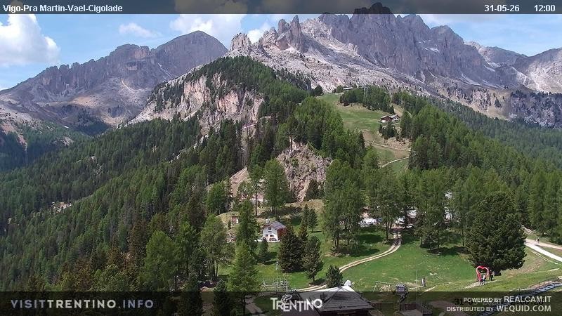 Archived image Webcam Top station of the Pian Pecei-Pra Martin chair lift