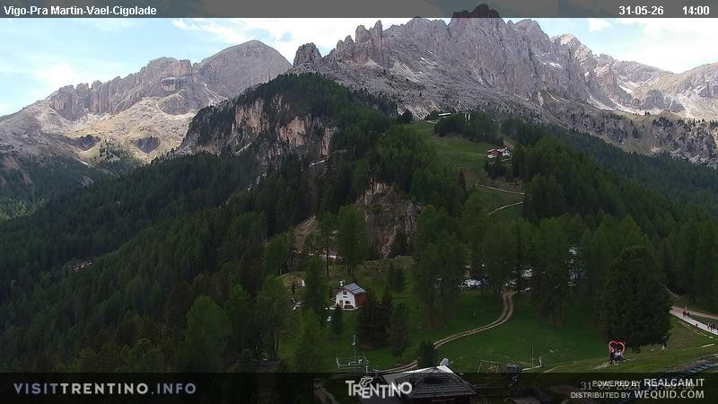 Archived image Webcam Top station of the Pian Pecei-Pra Martin chair lift