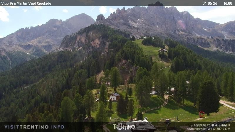 Archived image Webcam Top station of the Pian Pecei-Pra Martin chair lift