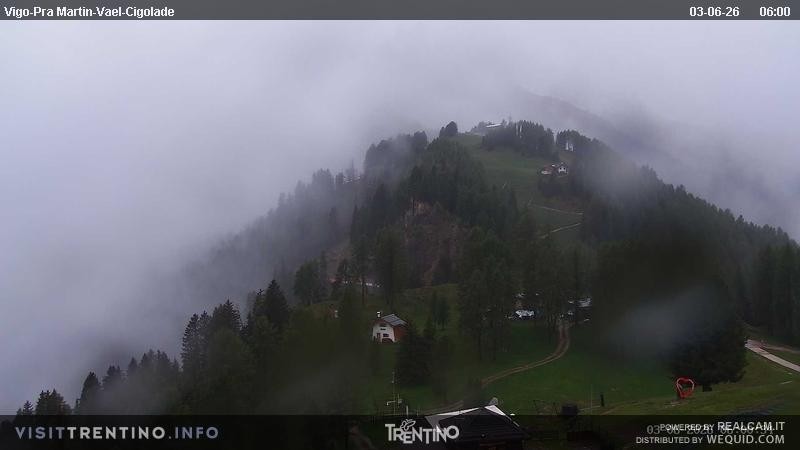 Archived image Webcam Top station of the Pian Pecei-Pra Martin chair lift