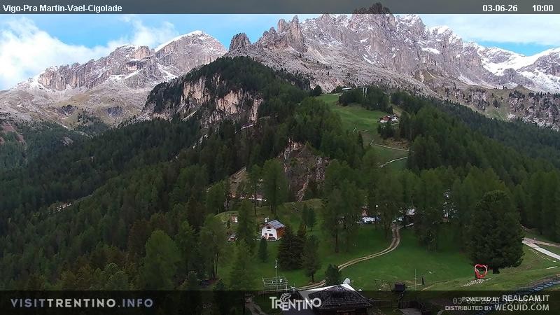 Archived image Webcam Top station of the Pian Pecei-Pra Martin chair lift