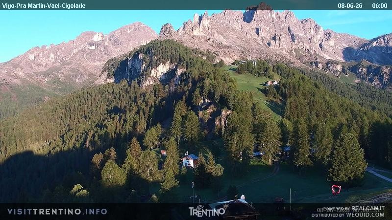 Archiv Foto Webcam Bergstation des Sesselliftes Pian Pecei-Pra Martin