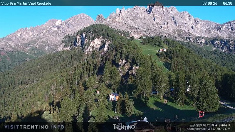 Archiv Foto Webcam Bergstation des Sesselliftes Pian Pecei-Pra Martin