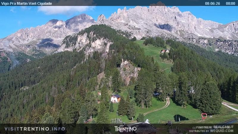 Archiv Foto Webcam Bergstation des Sesselliftes Pian Pecei-Pra Martin