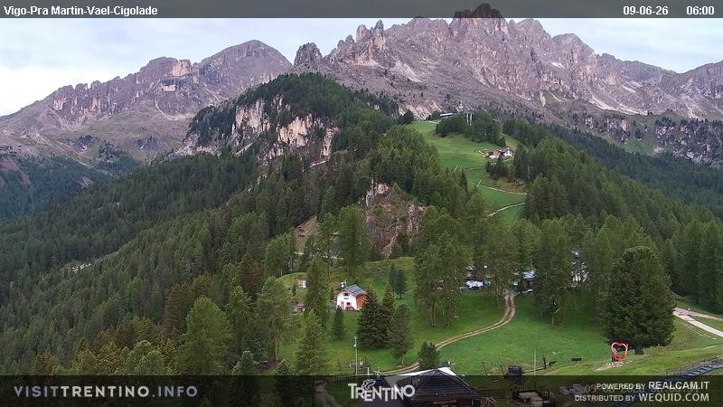 Archiv Foto Webcam Bergstation des Sesselliftes Pian Pecei-Pra Martin