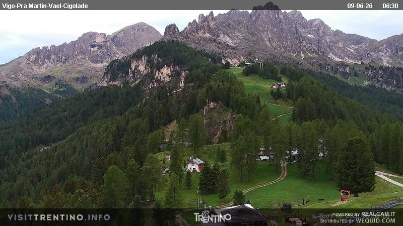 Archiv Foto Webcam Bergstation des Sesselliftes Pian Pecei-Pra Martin
