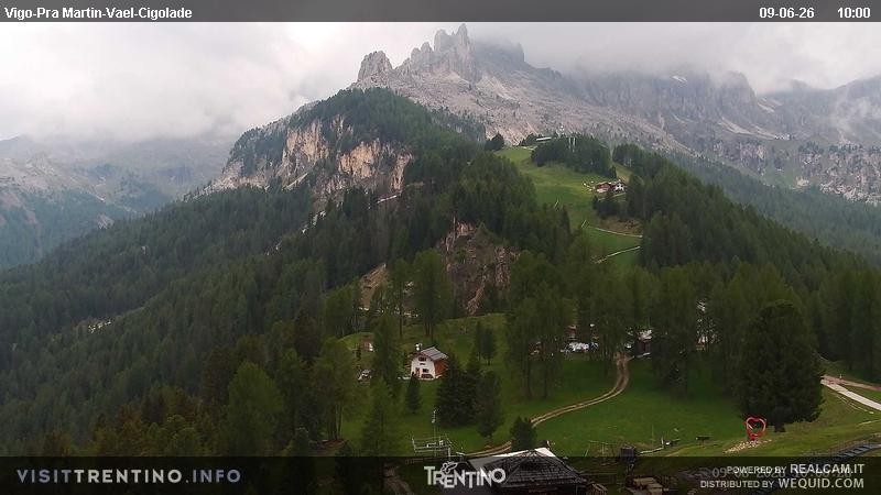 Archiv Foto Webcam Bergstation des Sesselliftes Pian Pecei-Pra Martin