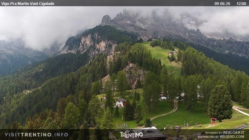 Archiv Foto Webcam Bergstation des Sesselliftes Pian Pecei-Pra Martin