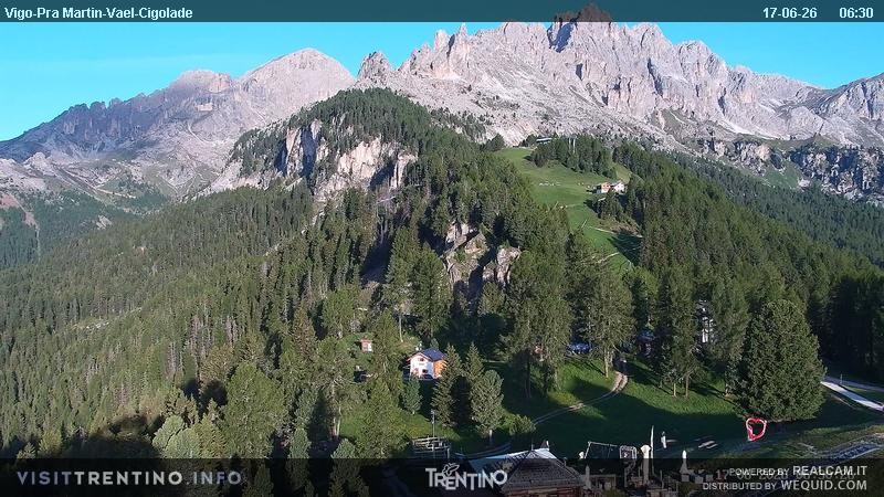 Archiv Foto Webcam Bergstation des Sesselliftes Pian Pecei-Pra Martin