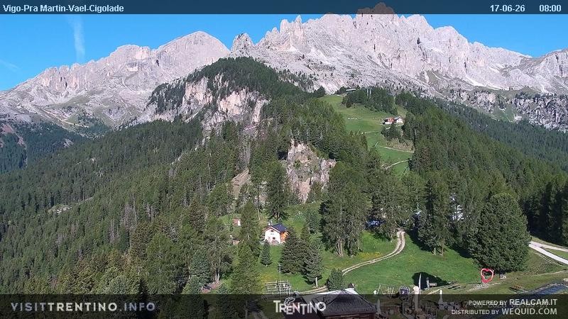 Archiv Foto Webcam Bergstation des Sesselliftes Pian Pecei-Pra Martin