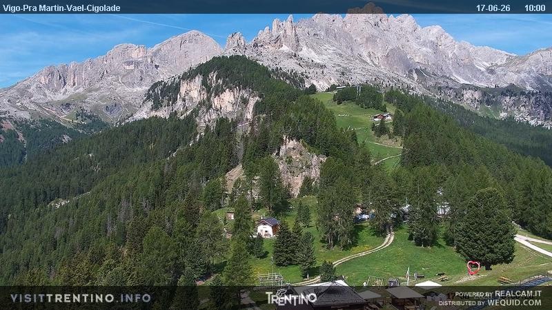 Archived image Webcam Top station of the Pian Pecei-Pra Martin chair lift