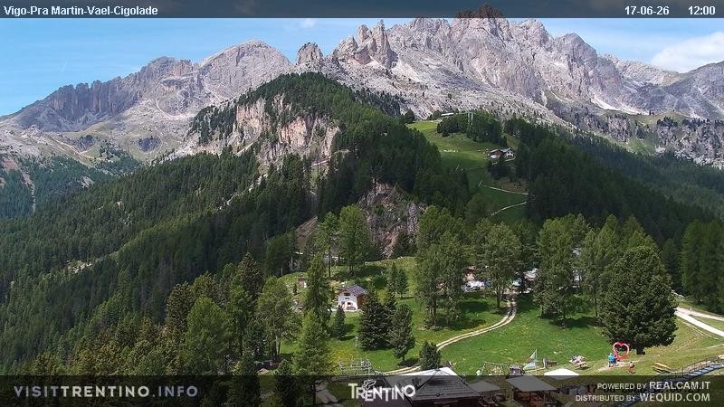 Archiv Foto Webcam Bergstation des Sesselliftes Pian Pecei-Pra Martin