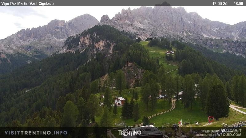 Archiv Foto Webcam Bergstation des Sesselliftes Pian Pecei-Pra Martin